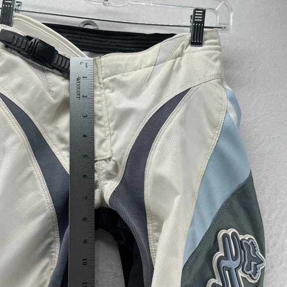 FOX Racing Pants Youth Sz 5/6 180 Motocross Riding Performance Nylon White Gray - Picture 14 of 16